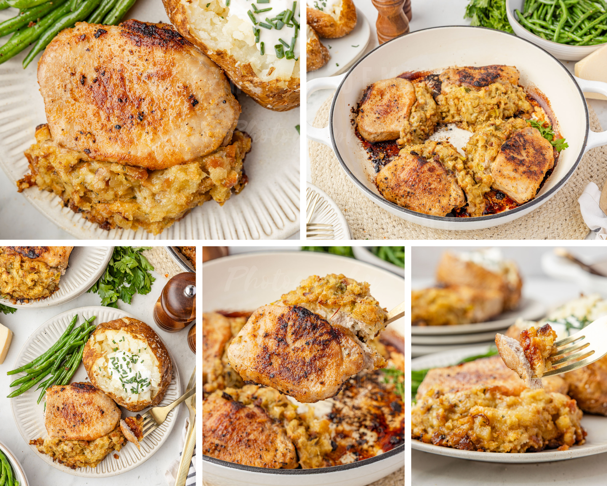 Baked Stuffed Pork Chops